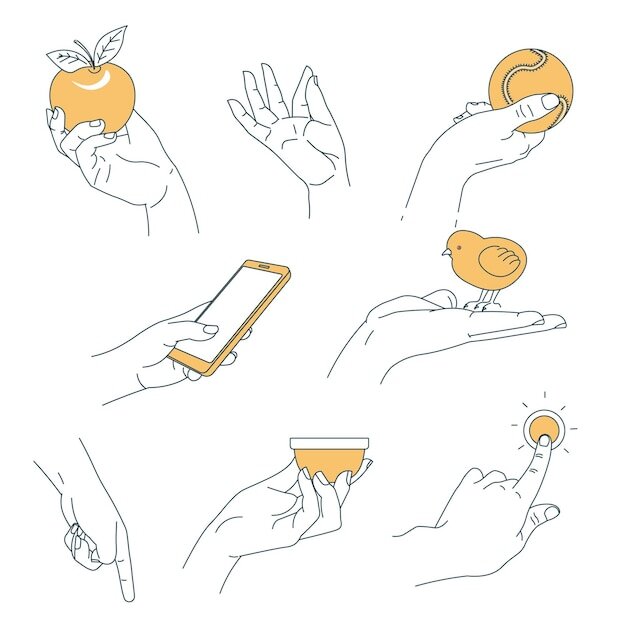 Agarrando diferentes objetos