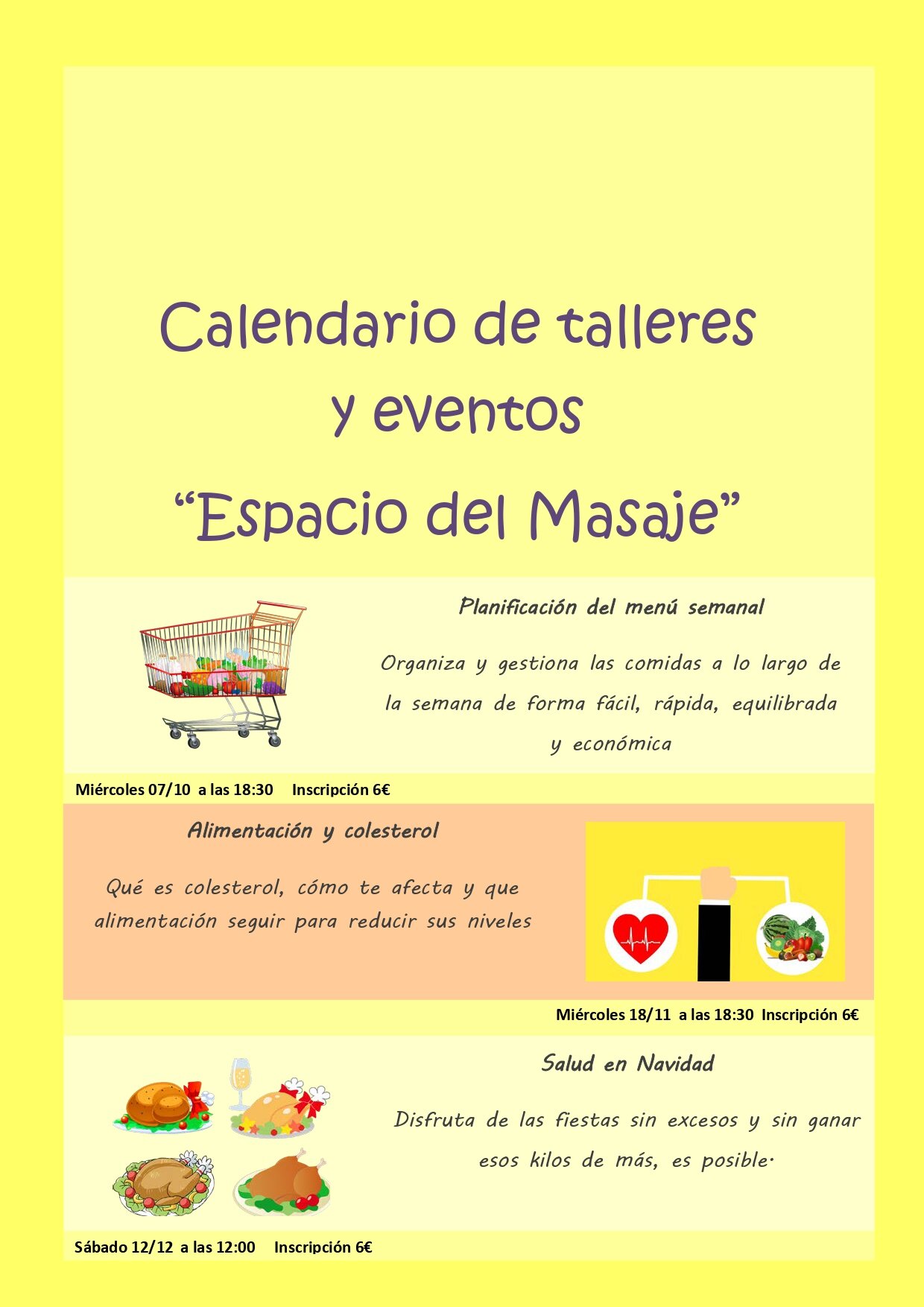 CALENDARIO DE TALLERES