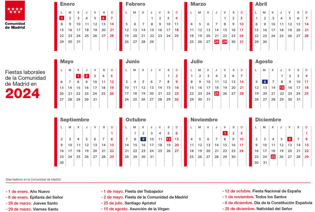 El calendario festivo oficial de Alcalá de Henares incluye 14 festivos: 8 estatales, 4 regionales y 2 locales