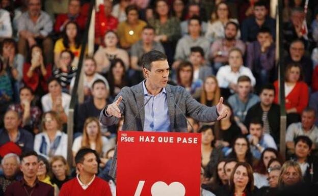 El líder del PSOE lanza la consigna '<strong>Estamos avanzando_