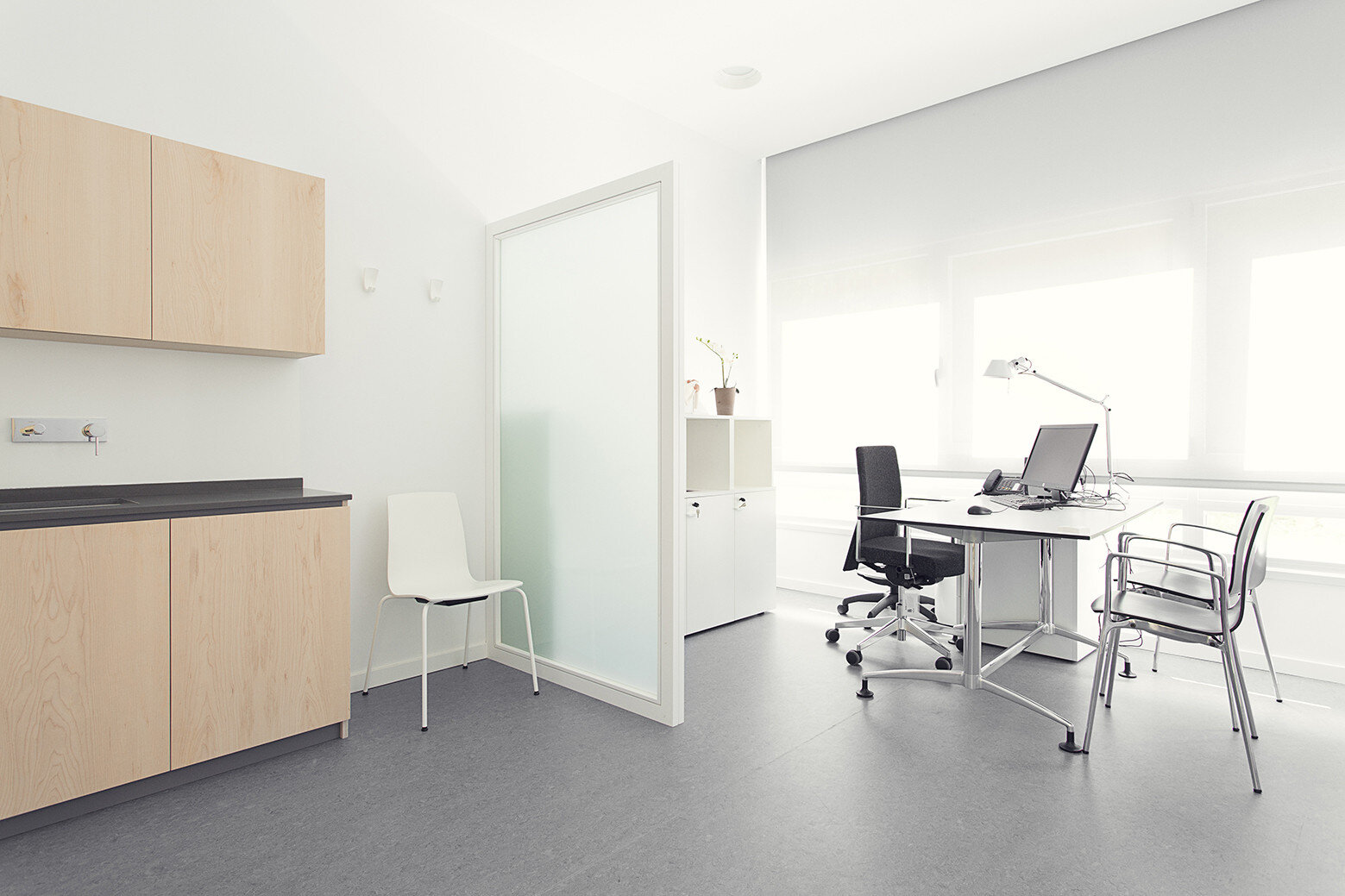 La víctima vino para una prueba de diagnóstico.