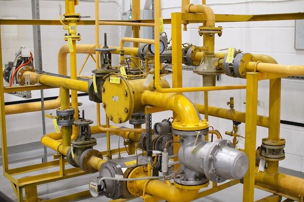 Tramo separado de la red de gas natural