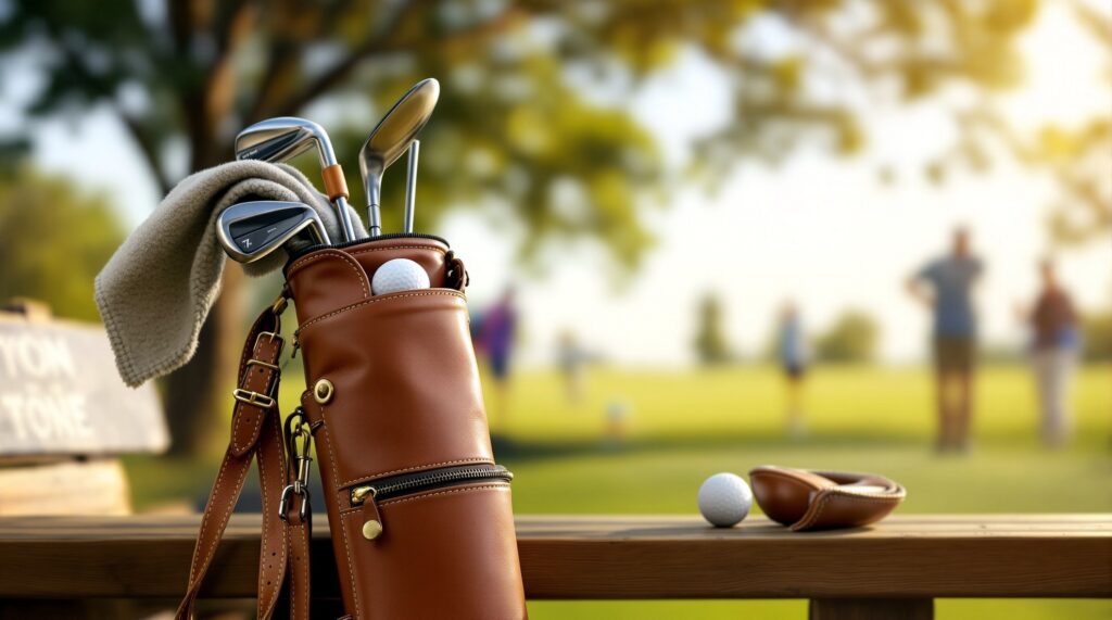 leather pencil golf bag