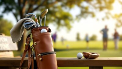 leather pencil golf bag