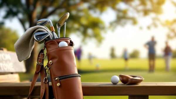 leather pencil golf bag
