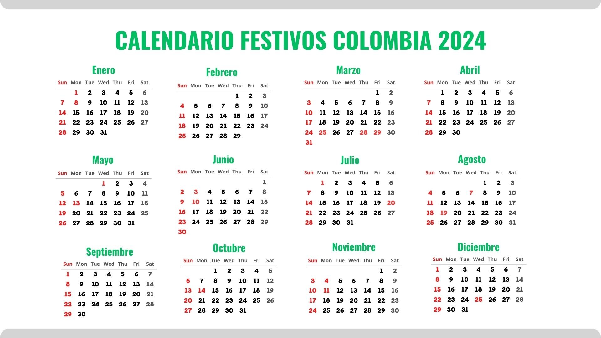 14 días festivos al año