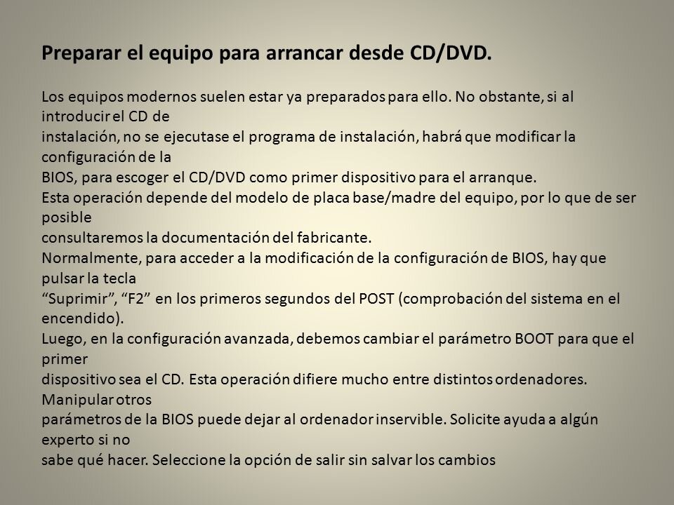 Proceso de instalación y consideraciones técnicas